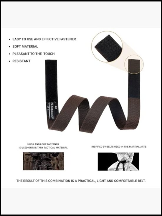 Buckle-Free Belt, Metal-Free, Lightweight, Hook and Loop Fastener main image 4